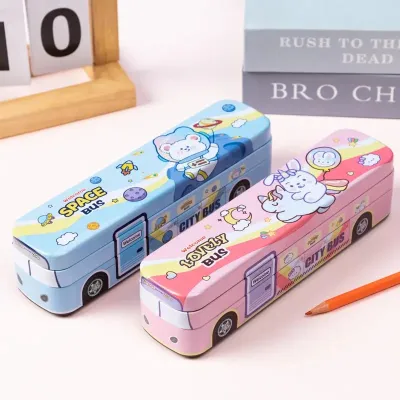 Cute Cartoon Bus Pencil Case